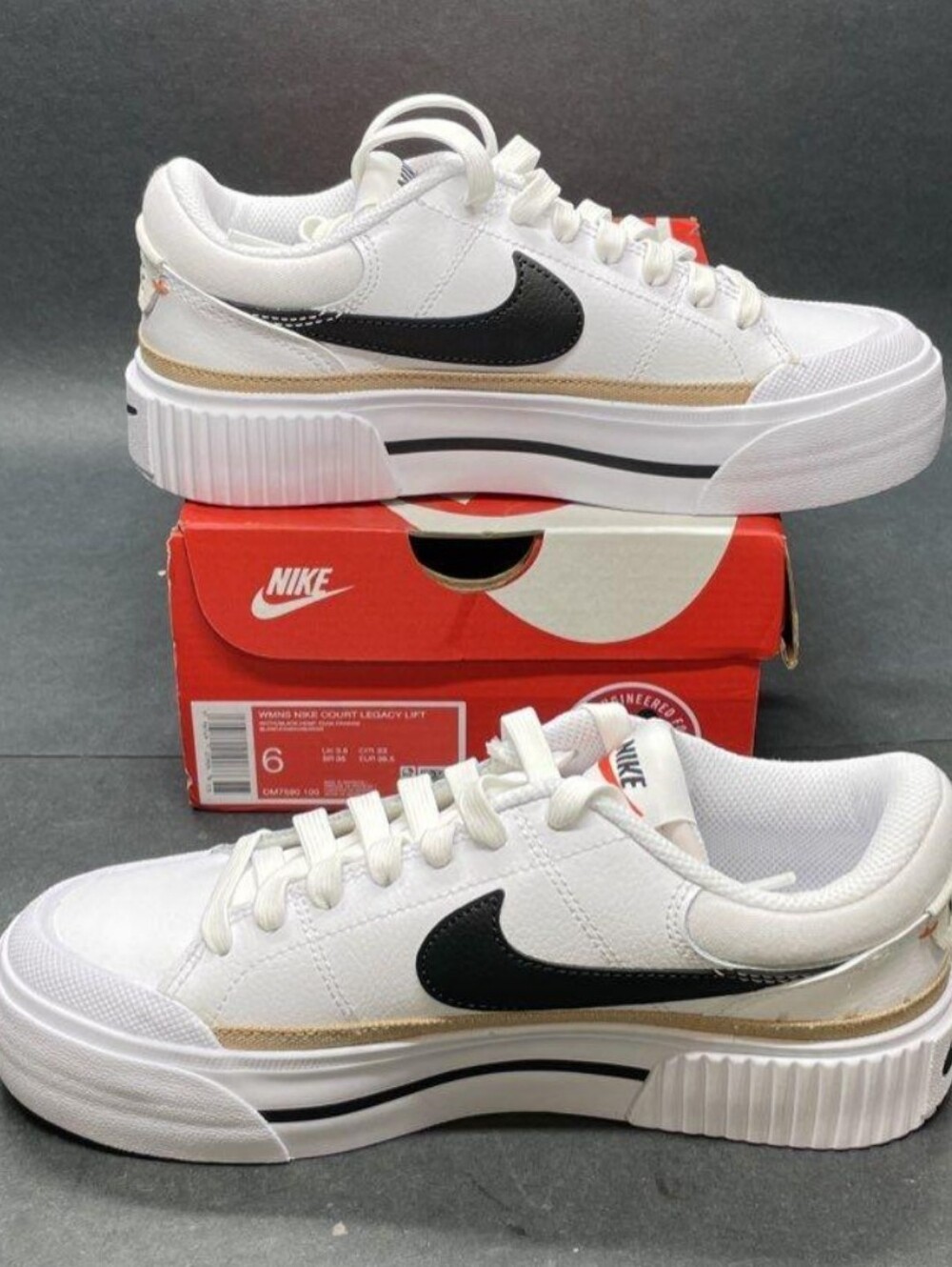 Nike Court Legacy Lift Platform Sneakers Size 6 New/Box MSRP $94.99 - Picture 4 of 11